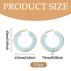 1 par de pendientes de aro de acero inoxidable 304&nbsp;EJEW-TA0001-89D