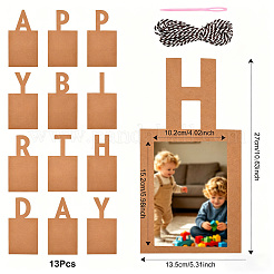 Striscione di carta glitterato con foto di buon compleanno da appendere&nbsp;DIY-FZC0002-04B