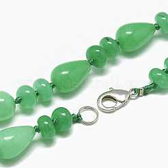 Malaisie naturel colliers de perles de jade&nbsp;NJEW-S389-22