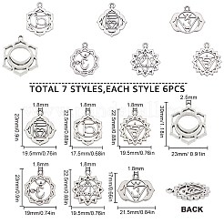 Pendente in lega stile tibetano&nbsp;TIBEP-SC0001-46AS-RS