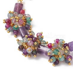 Gliederarmbänder aus natürlichem Achat&nbsp;BJEW-JB12164-01