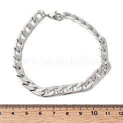 201 bracciali a catena cubana in acciaio inossidabile per uomo e donna&nbsp;STAS-T077-19A-02P
