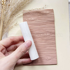 Rouleau de texture en pâte polymère à grain de bois&nbsp;DIY-WH0349-398