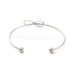 Bracelets manchettes infinity 201 en acier inoxydable anti-ternissement pour femmes et filles&nbsp;STAS-K247-02P