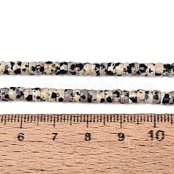 Natur Dalmatiner Jaspis Perlen Stränge&nbsp;G-Q606-46A-01
