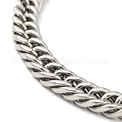 Bracciale a maglie cubane in acciaio inossidabile 201 anti-ossidazione per uomo e donna&nbsp;BJEW-H550-03A-P