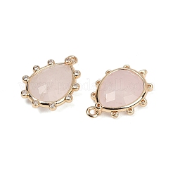 Pendentifs à facettes en quartz rose naturel&nbsp;G-K347-06G-03