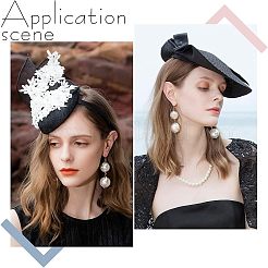 3 Stück 3 Farben Leinen Tropfen Fascinator Hut Basis für Millinery&nbsp;AJEW-CA0002-77