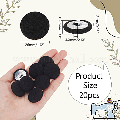 20 pièce de tissu avec boutons de base en aluminium&nbsp;BUTT-NB0001-77D