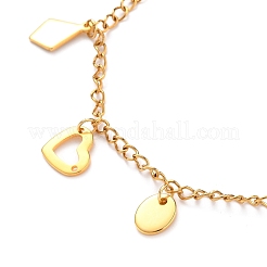 Cavigliere con ciondolo in acciaio inossidabile 304&nbsp;AJEW-AN00342