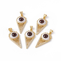 Porte micro ouvrent pendentifs zircone cubique en laiton de placage&nbsp;KK-B060-03G-02