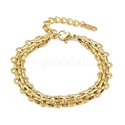 Punk-Armbänder aus Edelstahl 304 mit Gliederkette für Damen&nbsp;BJEW-L717-02G