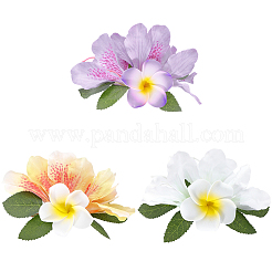 3 Stück 3 Farben Stoff-Alligator-Haarspangen&nbsp;OHAR-CN001-04