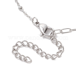 Herstellung von Satellitenkettenarmbändern aus Büroklammerketten aus Edelstahl 304&nbsp;BJEW-JB13070-02