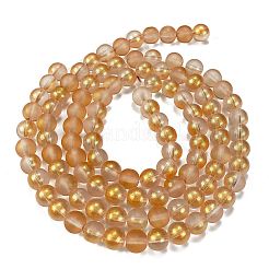 Brins de perles de verre transparent dépoli&nbsp;X1-GLAA-P065-8mm-02