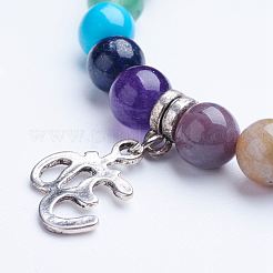 Natürliche Indien Achat Perlen Stretch-Armbänder&nbsp;BJEW-P072-A04
