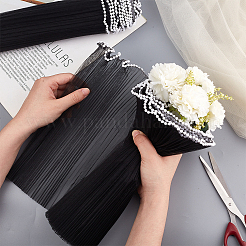 Papier de maille d'emballage de bouquet de fleurs en polyester&nbsp;DIY-WH0542-38A