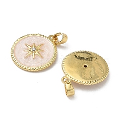 Pendentifs en laiton zircon cubique transparent&nbsp;KK-F924-03G-02