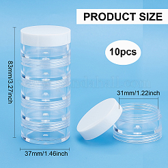 Perline di plastica avvitare insieme i barattoli impilabili&nbsp;CON-WH0092-53B