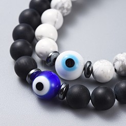 Einstellbare Nylonfaden geflochtene Perlen Armbänder Sets&nbsp;BJEW-JB04466