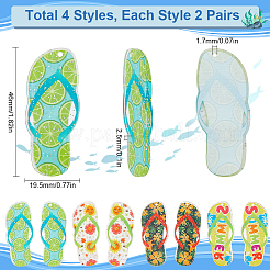 16 pieza de 4 estilos de colgantes acrílicos con temática de zapatillas&nbsp;MACR-SC0001-69