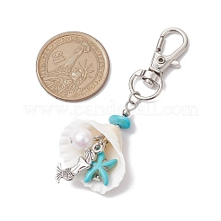 Colgante turquesa sintética decoración&nbsp;HJEW-JM02099-02