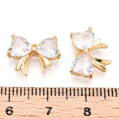 Messingpflaster klare Zirkonia Charms&nbsp;KK-N254-166G