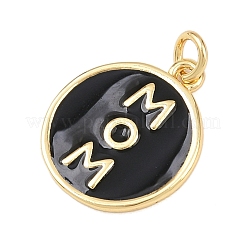 Pendentifs en laiton et émail pour la fête des mères&nbsp;KK-L251-02G-C