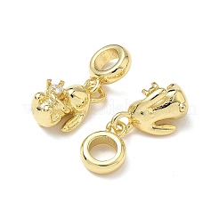 Europäische Anhänger mit klarem Zirkonia in Pavé-Fassung aus Messing&nbsp;KK-Q068-57G