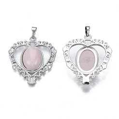 Pendentifs de quartz rose naturel&nbsp;G-S274-12J