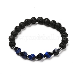 Ensemble de bracelets extensibles en perles d'oeil de tigre naturelles teintes et chauffées&nbsp;BJEW-JB06651