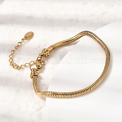 Schlangenkettenarmbänder aus 304 Edelstahl für Damen&nbsp;BJEW-A158-02E-G