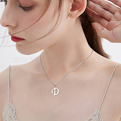 Pendentifs lettres en acier inoxydable 304&nbsp;STAS-CJ0001-42