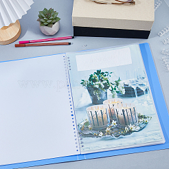 Couverture de classeur détachable en plastique PP avec clip&nbsp;OFST-WH0004-113B-01