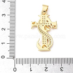 Colgantes de circonita cúbica transparente micro pavé&nbsp;KK-L253-13G-01