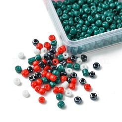 800 Stück 4 Stile gemischte Stile runde Glasperlen&nbsp;SEED-FS0001-18B