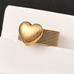 Fingerringe aus 304 Edelstahl für Damen&nbsp;RJEW-K258-11G