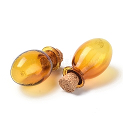 Ornement ovale de bouteilles de liège en verre&nbsp;X1-AJEW-O032-03A