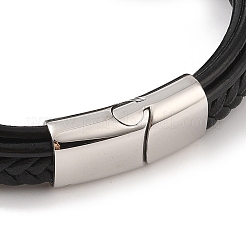 Bracciali multifilo in microfibra intrecciata&nbsp;BJEW-B096-04A