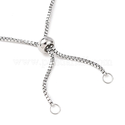 Fabrication de collier coulissant en acier inoxydable résistant au ternissement&nbsp;AJEW-JB00476