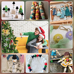 60 stücke 6 arten runde weihnachten schneemann druck holz europäischen&nbsp;WOOD-PH0003-05