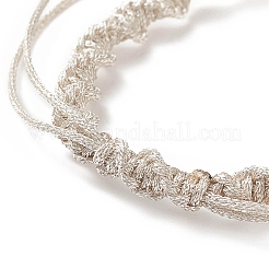 2 pièces 2 bracelets tressés en cordon de polyester de style&nbsp;AJEW-JB01144