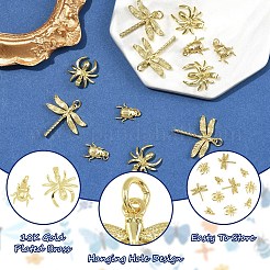 6pcs 3 Arten Messinganhänger&nbsp;KK-YW0004-44