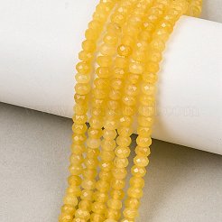 Teñido natural Malasia jade rondelle cuentas hebras&nbsp;X-G-E316-2x4mm-30