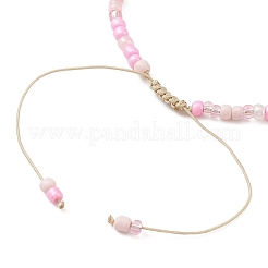 3-teiliges Set mit Armbändern aus Bunte Malerei- und Glassamen-geflochtenen Perlen in zwei Farben mit bösem Blick&nbsp;BJEW-JB09574