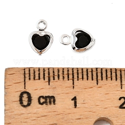 Breloques en verre en laiton coeur&nbsp;LS-KK-S385-01S-01