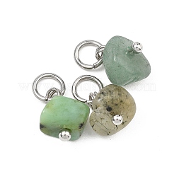 15pcs pendentifs de pierres précieuses naturelles et synthétiques&nbsp;PALLOY-JF05357-02