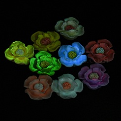 Cabochon decoden luminosi opachi in resina epossidica&nbsp;CRES-M032-03D