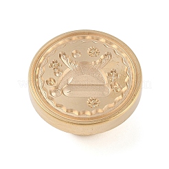 Tête de timbre en laiton de sceau de cire de série de Noël&nbsp;AJEW-Z031-04G-12