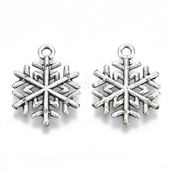 Tibetischer stil Aluminium Anhänger & Charms&nbsp;TIBE-N010-20AS-RS